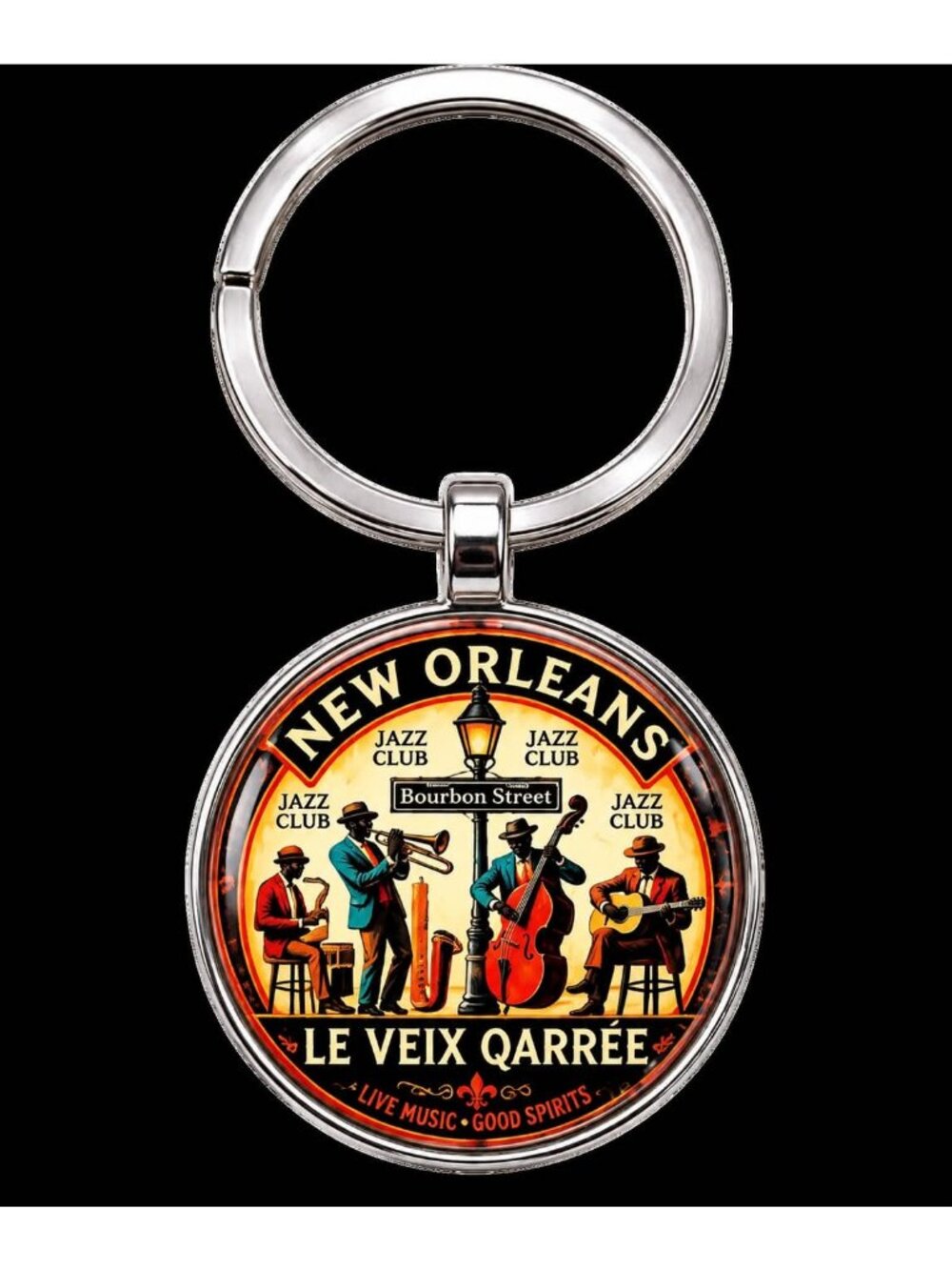 New Orleans Jazz French Quarter Keychain